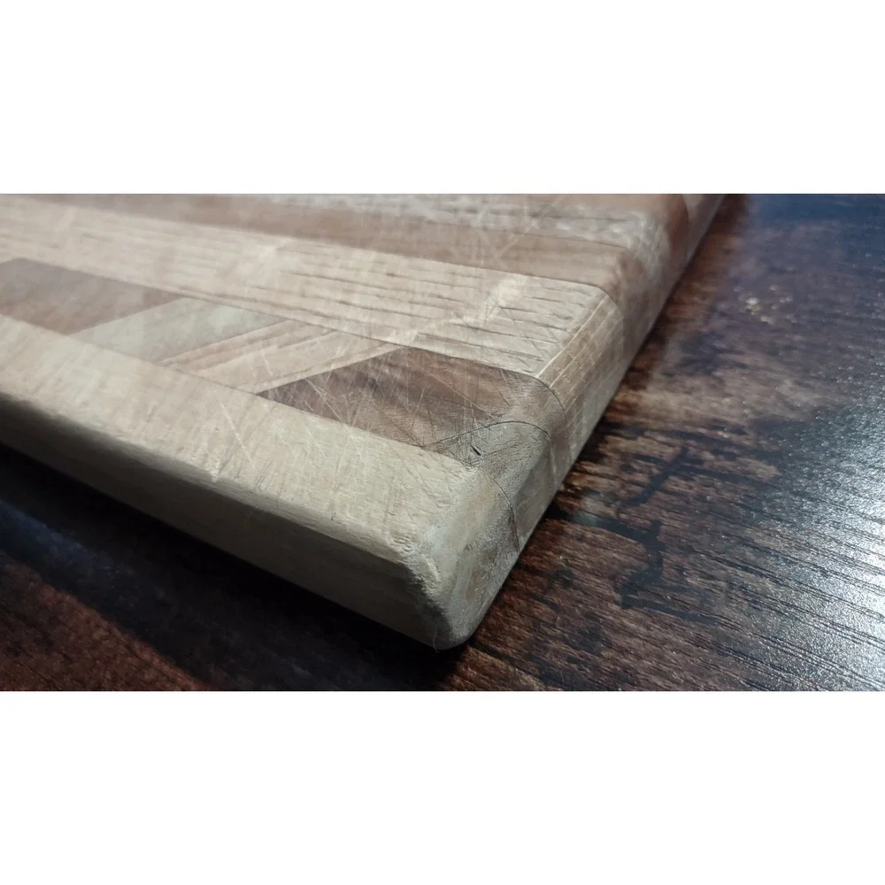 Artisan Handmade Chevron Charcuterie Board - 7x15 Walnut & Maple Inlay  1